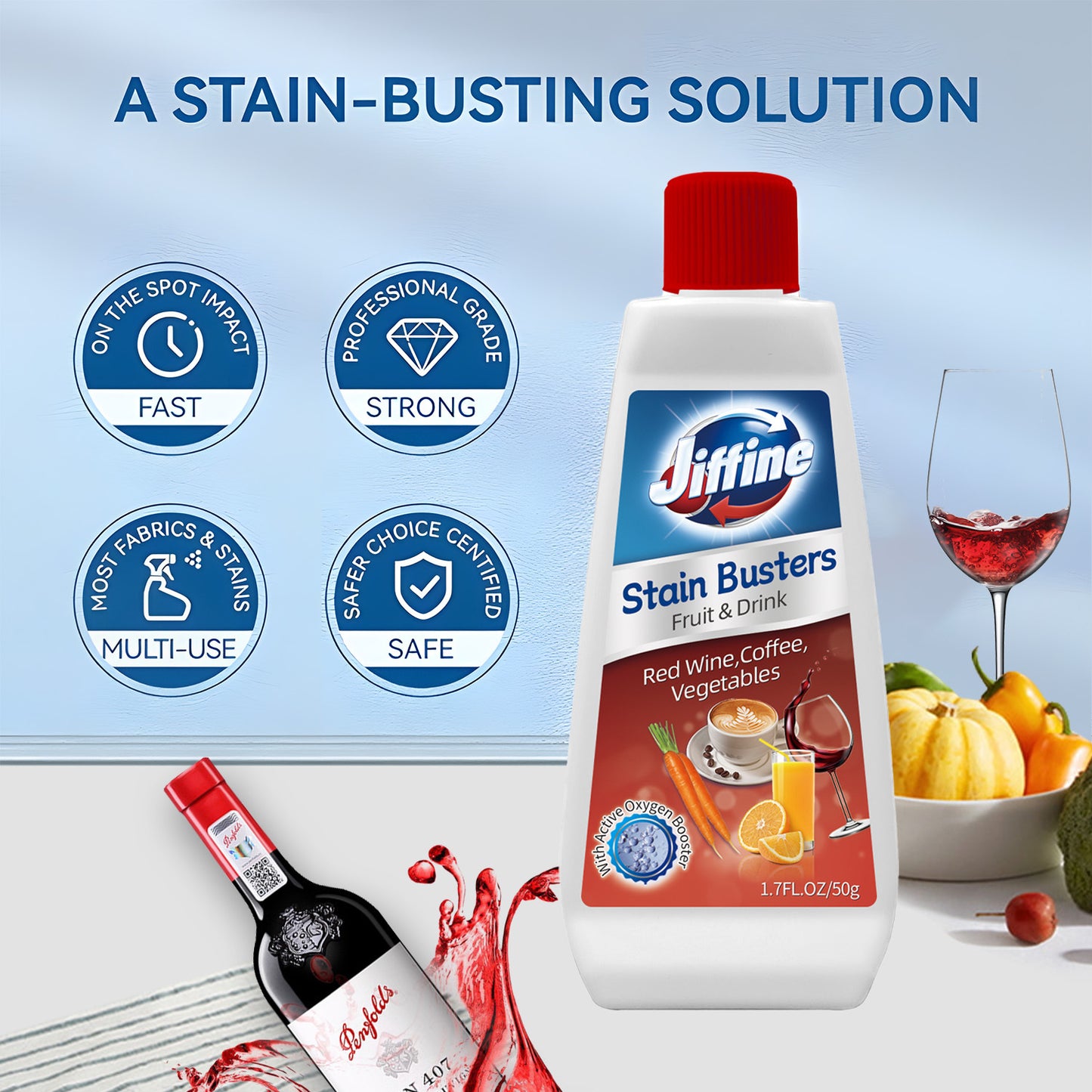 JIFFINE Red Wine Fruit Stain Buster